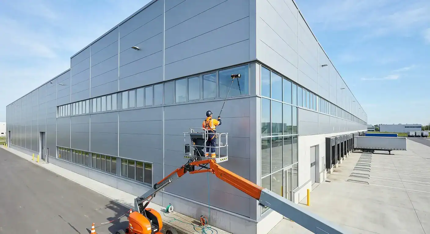 Vedlikehold av logistikkbygg og lagerhaller: Effektive løsninger for store flater - Featured Image